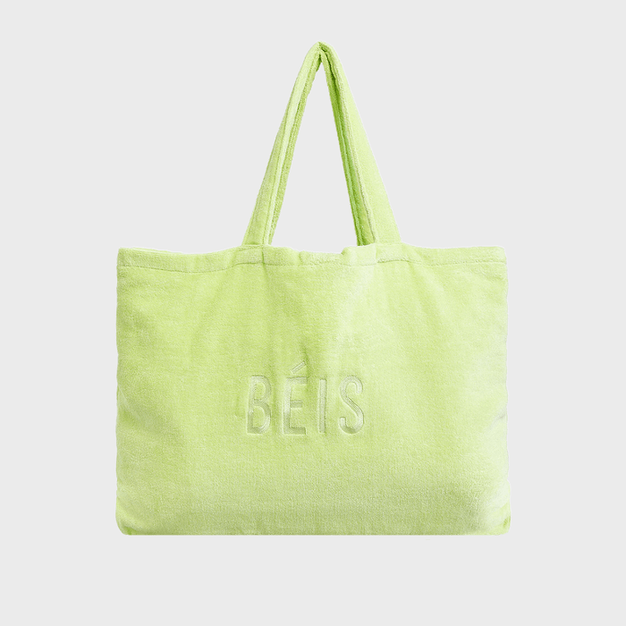 Beis The Terry0towel Tote Ecomm Via Revolve
