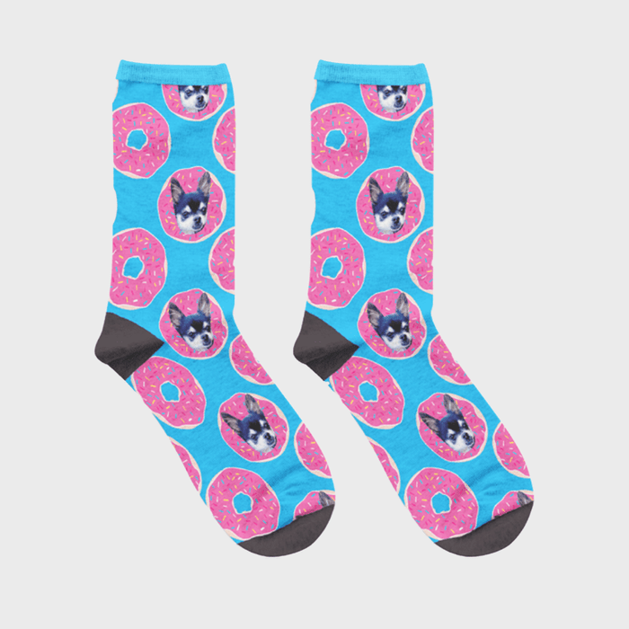 Custom Donut Pattern Pet Socks Ecomm Via Mypetsies