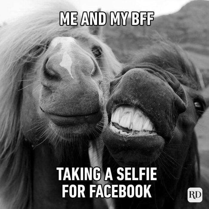 Me and my best friend taking a selfie for Facebook