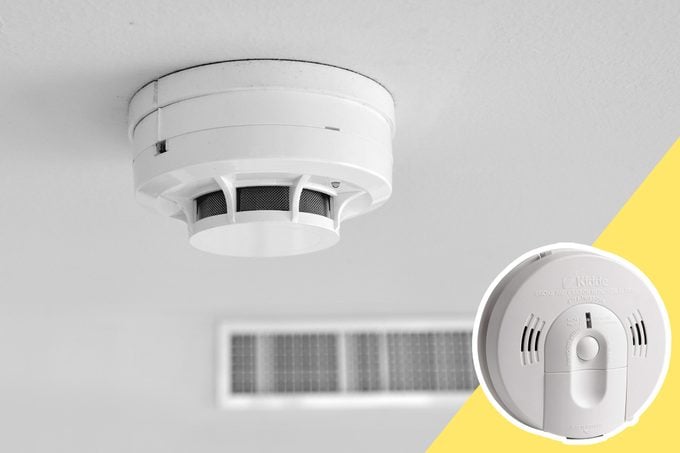 Smoke Detector with inset of new smoke detector