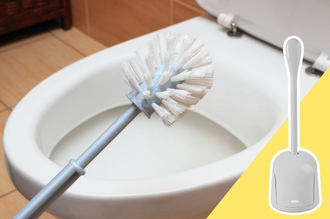 Toilet Brush with an inset of a new toilet brush to buy