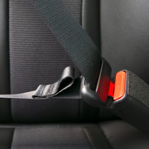 a car seatbelt fabric loop