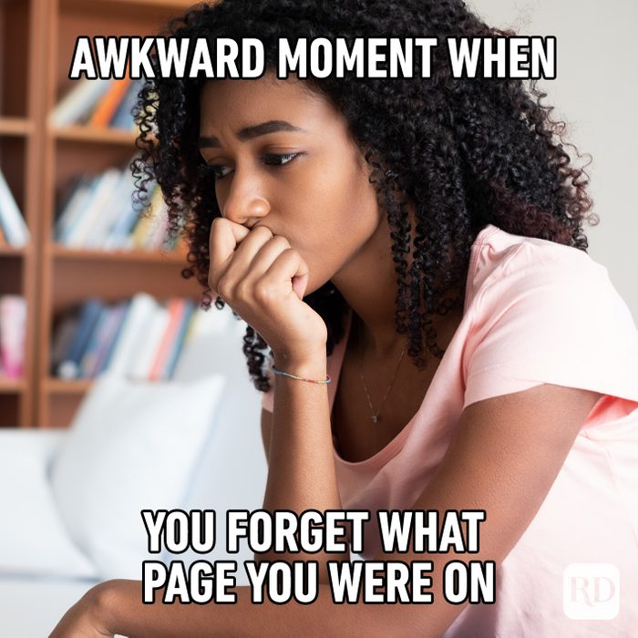 Awkward Moment When You Forget What Page You Were On