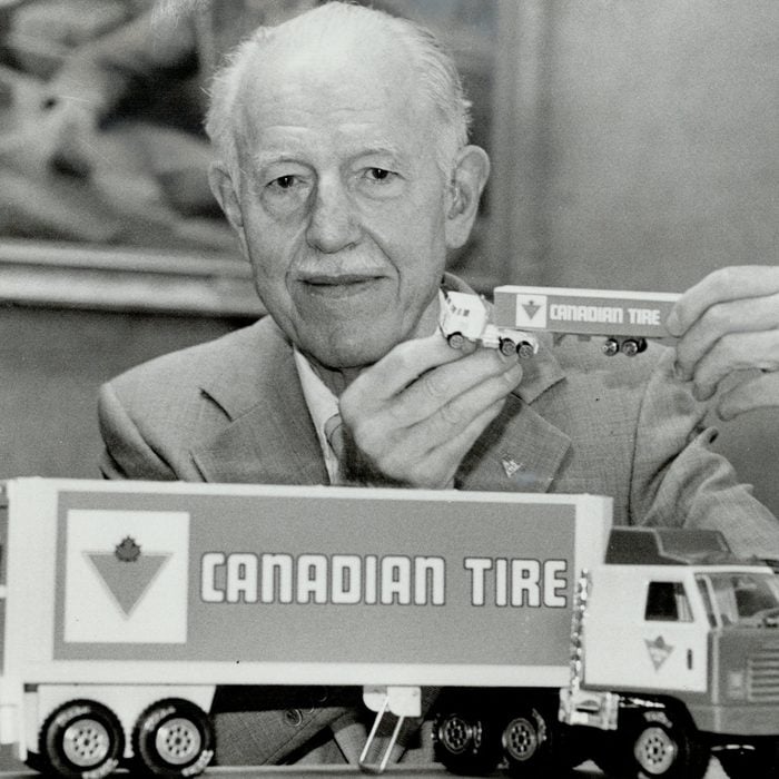 Black and white photo of Alfred Billes, who started giant retailer Canadian Tire with his brother John