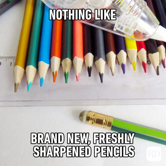 Nothing Like Brand New, Freshly Sharpened Pencils