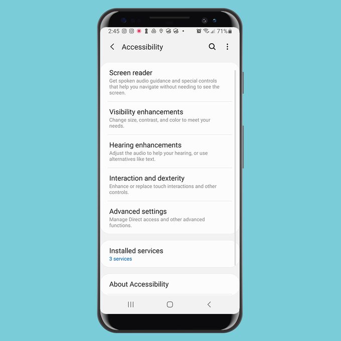 Android Accessibility Settings