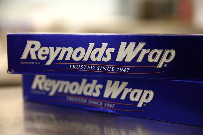 close up of two boxes of Reynolds Wrap aluminum foil
