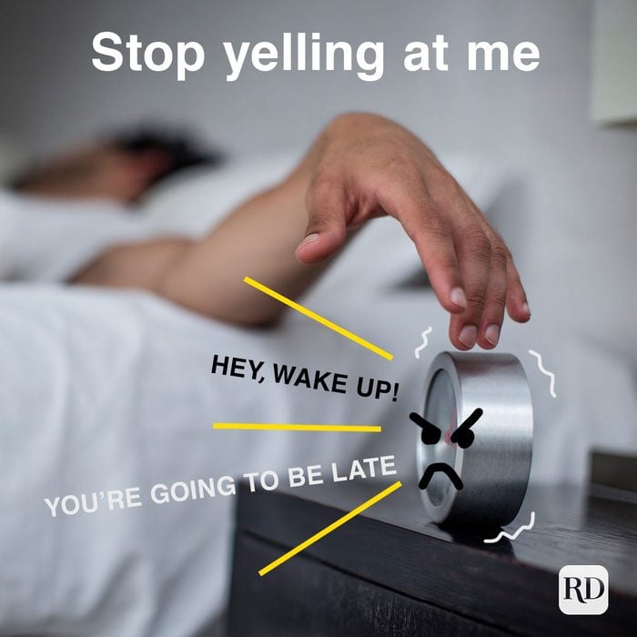 Stop Yelling At Me alarm clock meme