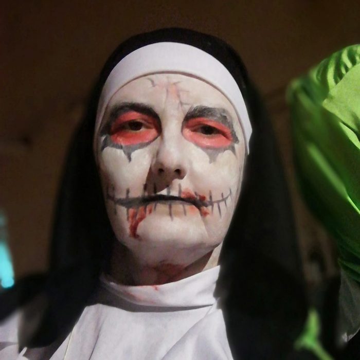 nun face paint for halloween costume