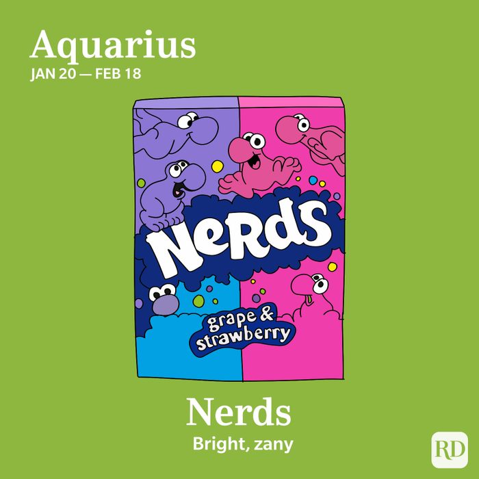 Aquarius favorite candy