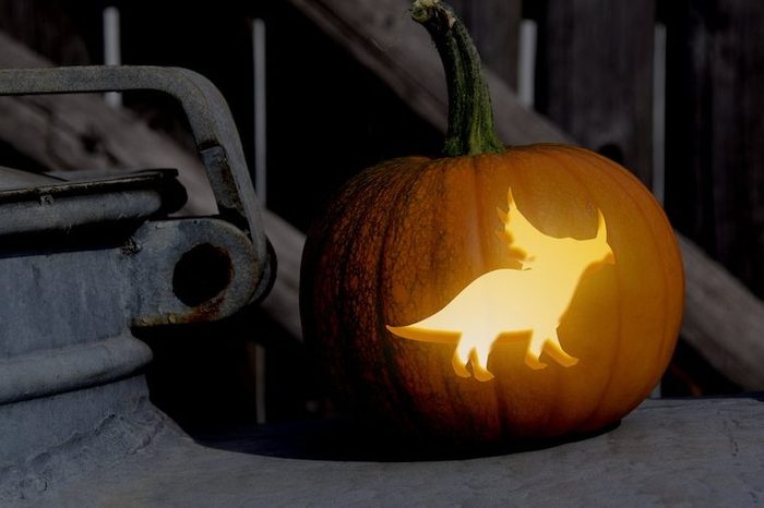 Dinosaur Pumpkin Carving Stencil