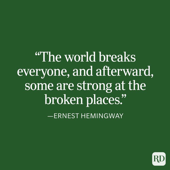 Ernest Hemingway Strength Quote