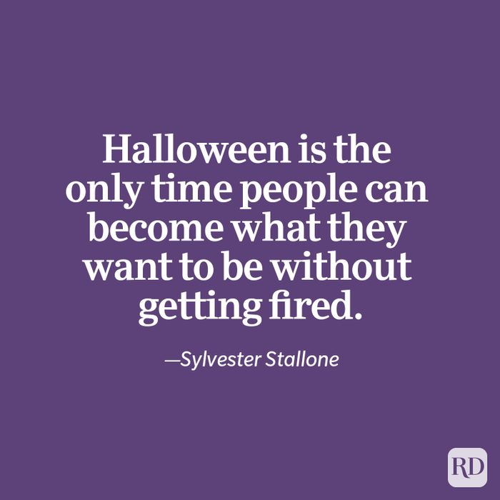 Halloween Quote By Sylvester Stallone