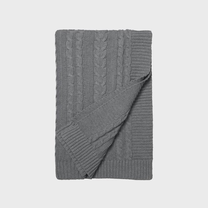 Boll & Branch Cable Knit Throw Blanket