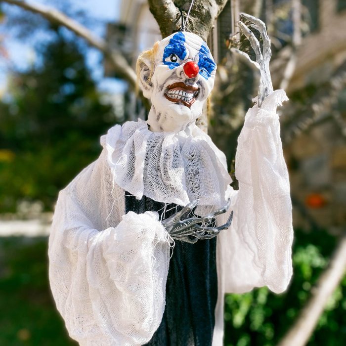 Spooky Halloween Decor Hanging from Tree