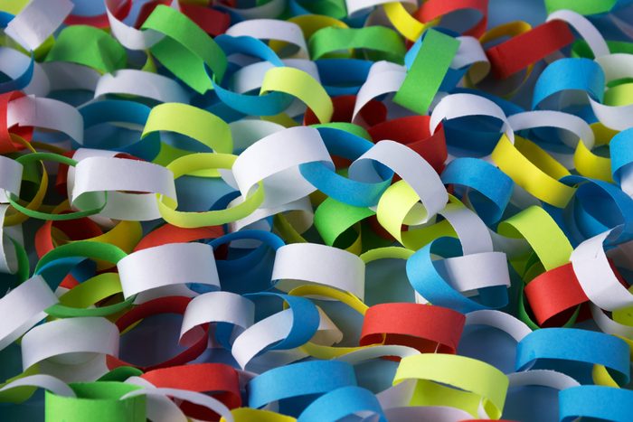 colorful paper chain garland