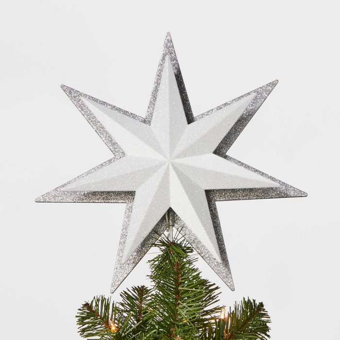 Glitter Star Christmas Tree Topper Via Target