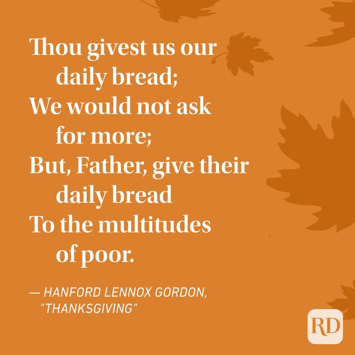Hanford Lennox Gordon Thanksgiving Poems