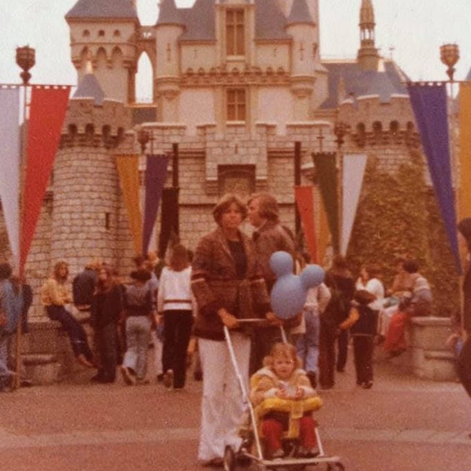 Heather Siever's first trip to disneyland at 2 years old