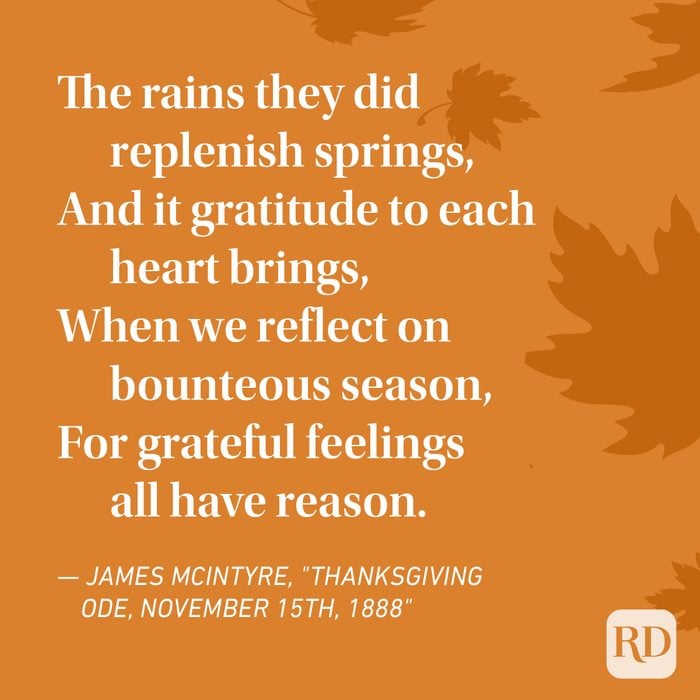 James Mcintyre Thanksgiving Poems
