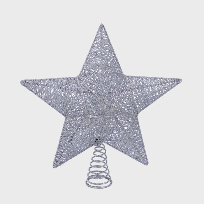 Led Silver Star Christmas Tree Topper Via Walmart