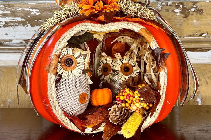 Owl Pumpkin Centerpiece