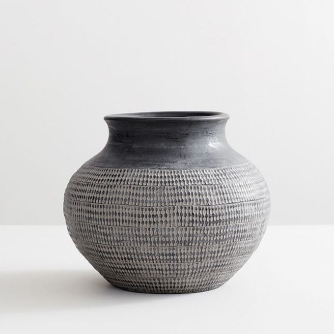Pottery Barn Fraiser Handcrafted Etched Vase