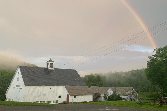 Scott farm with a rainbow I Vermont