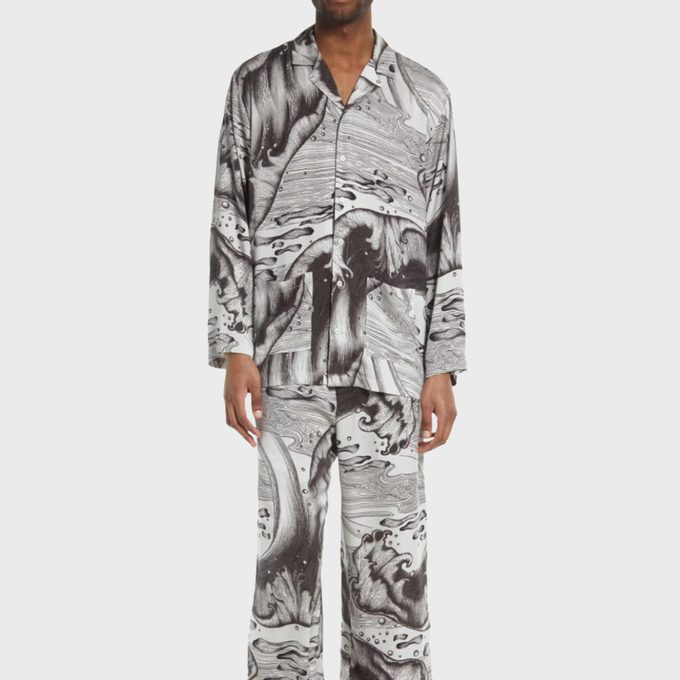 Men's Relaxed Satin Pajamas OPEN EDIT