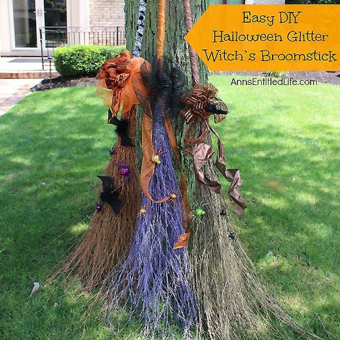 glitter Witch Broom Craft