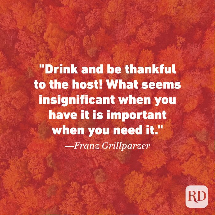 Thanksgiving Quote by Franz Grillparzer