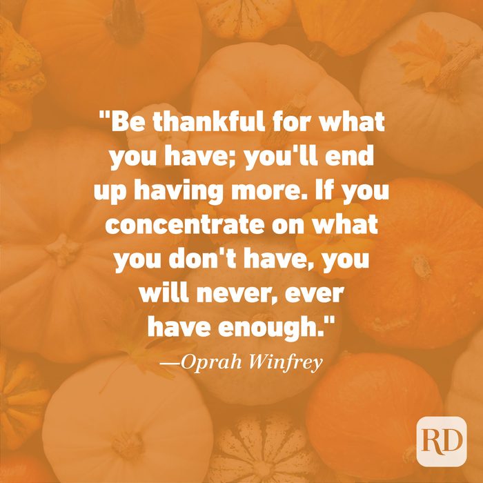Thanksgiving Quote by Oprah Winfrey