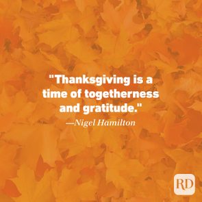 Thanksgiving Quote by Nigel Hamilton