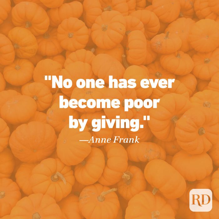 Thanksgiving Quote by Anne Frank