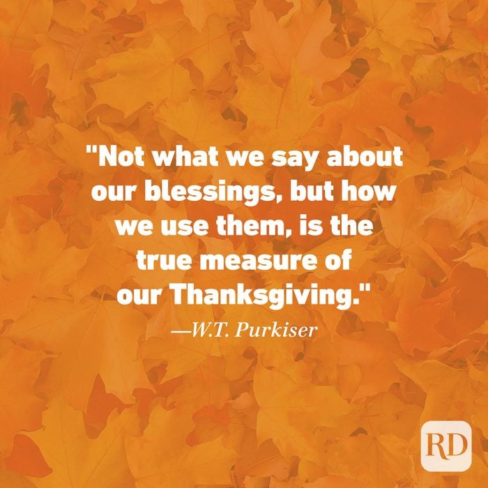 Thanksgiving Quote by W.T. Purkiser