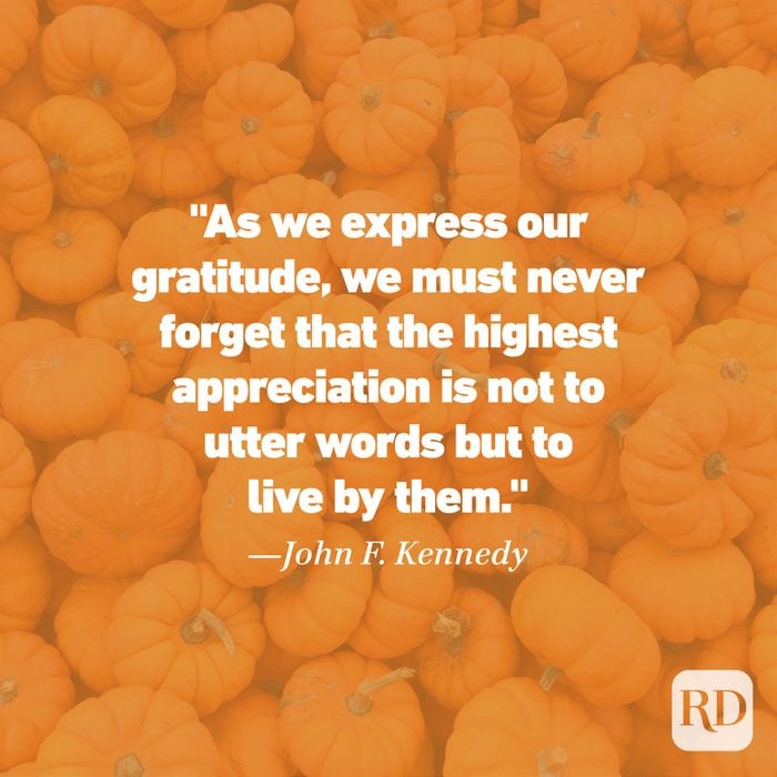 Thanksgiving Quote by John F. Kennedy
