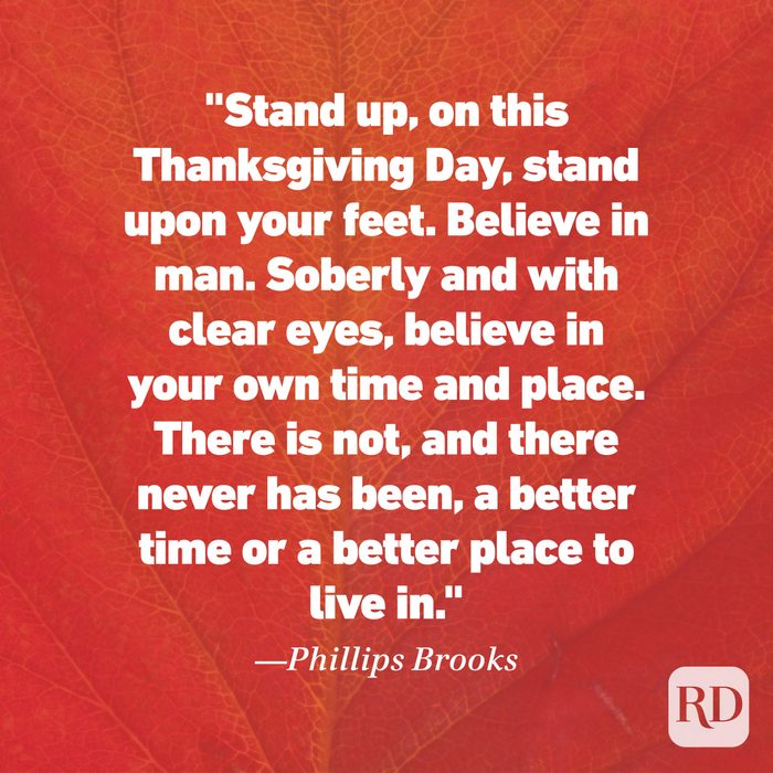 Thanksgiving Quote by Phillips Brooks