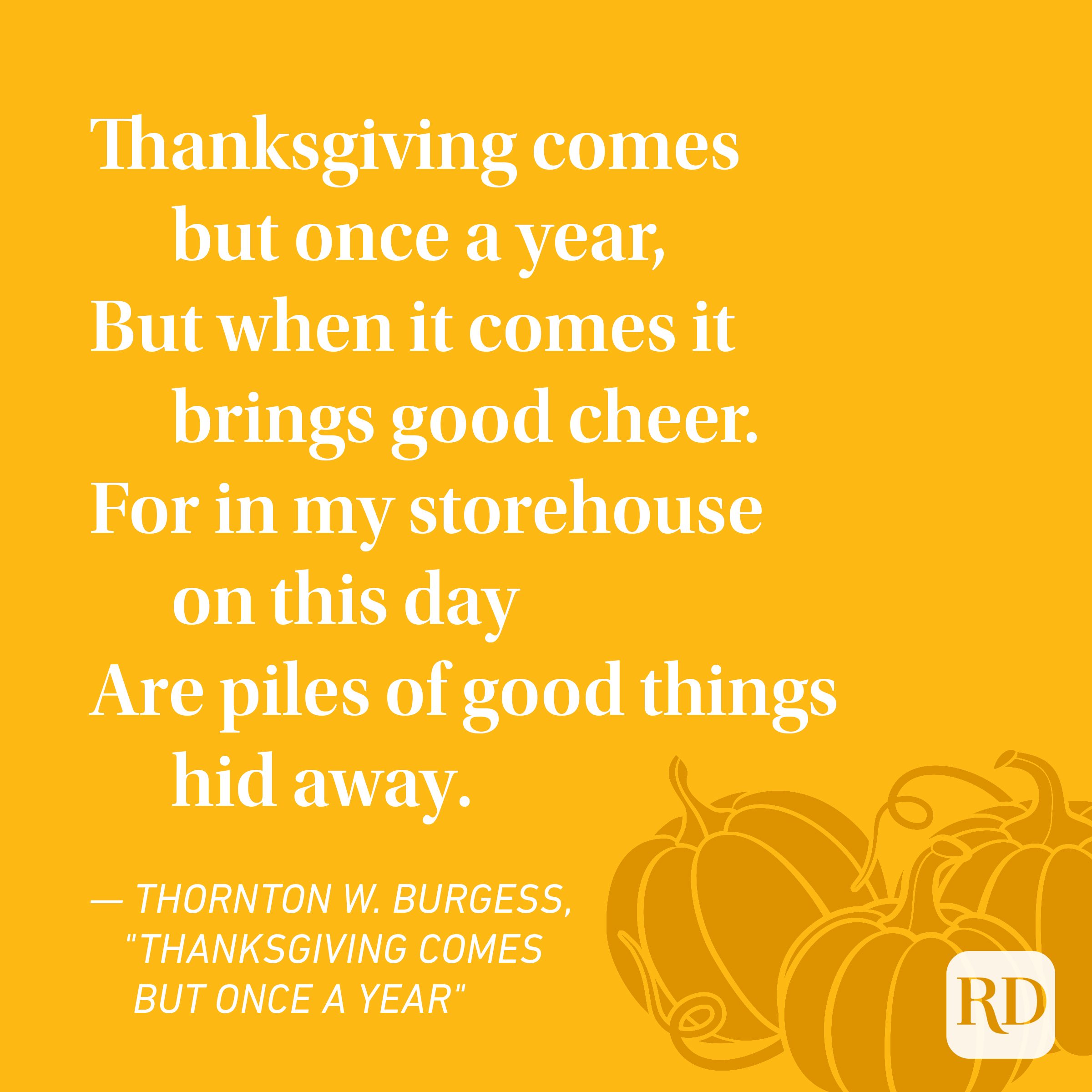Thornton W. Burgess Thanksgiving Poems