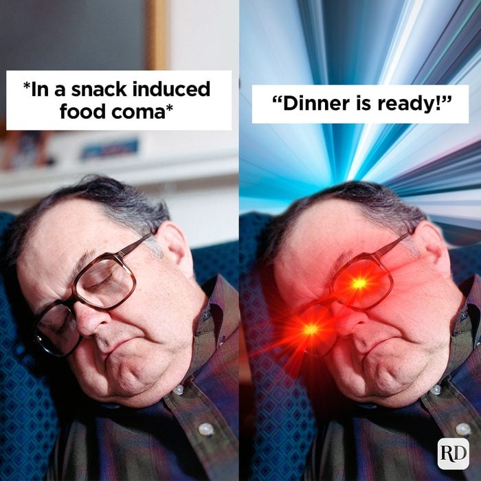 Ate Too Many Snacks But Dinner Is Ready Thanksgiving Meme Gettyimages 535095242