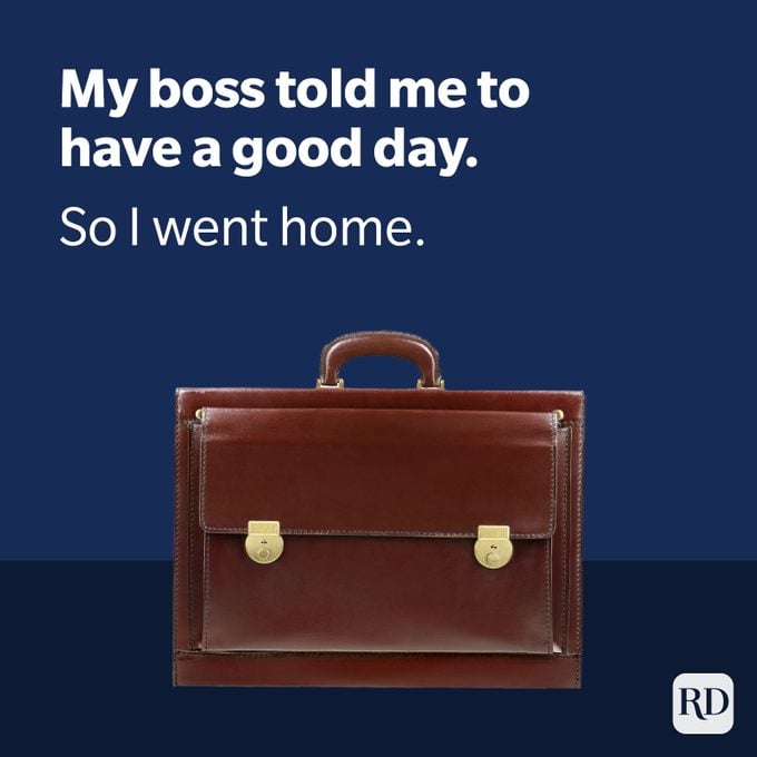 Dark Humor - Picture of Briefcase With Boss Joke