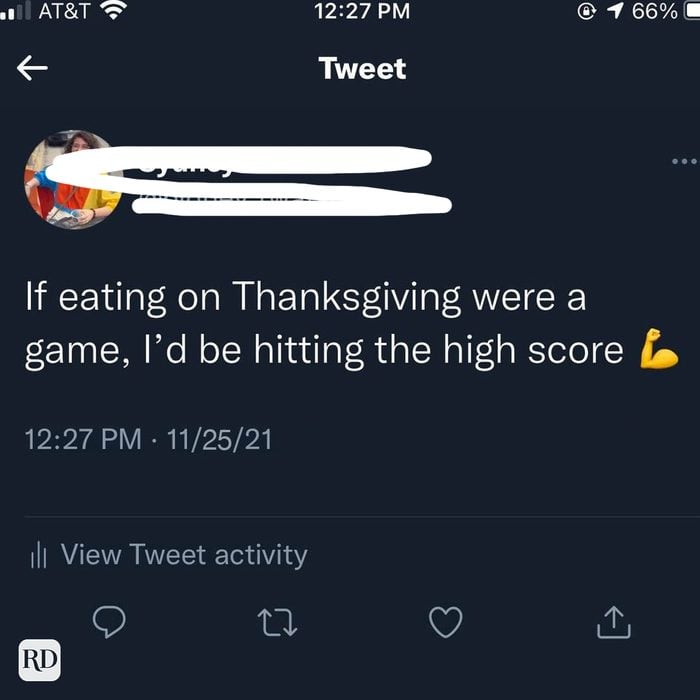 Eating On Thanksgiving Is A Game High Score Meme Twitter 3