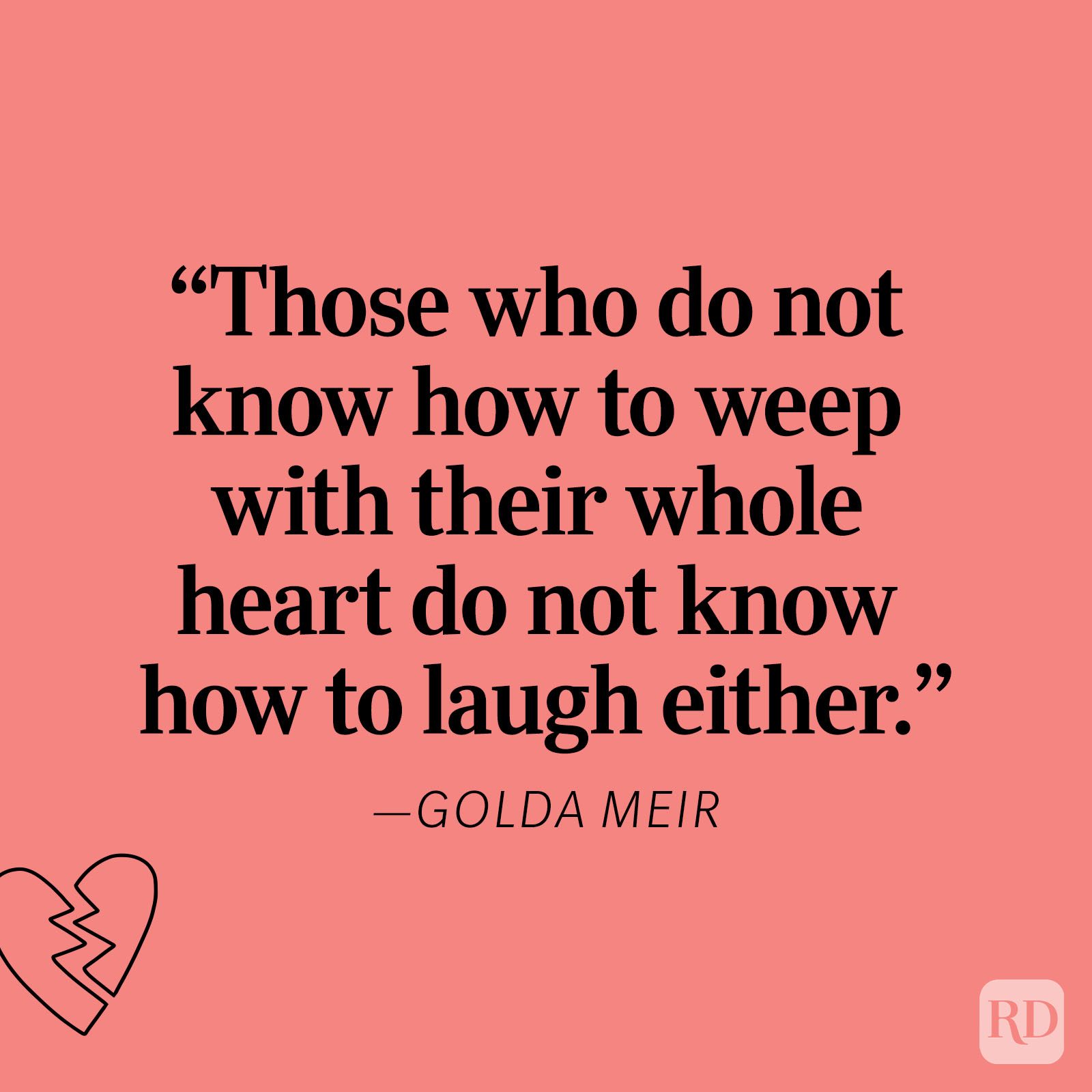 Golda Meir Heartbreak Quote