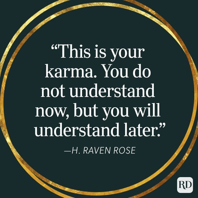 H Raven Rose Karma Quote