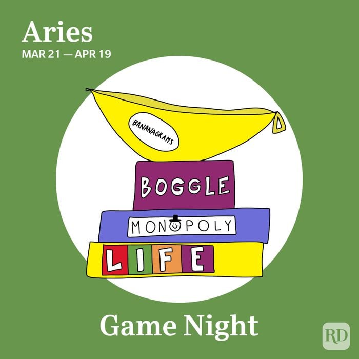 Holiday Activity Zodiac Aries: game night