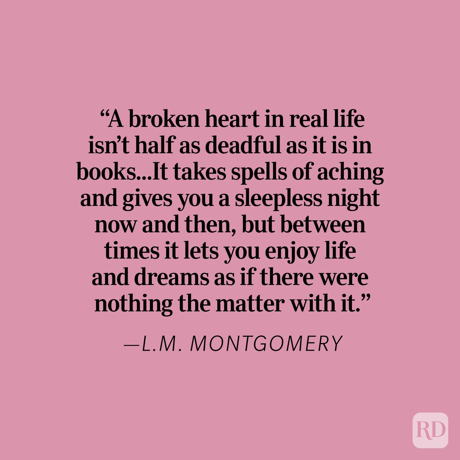 L.m. Montgomery Heartbreak Quote