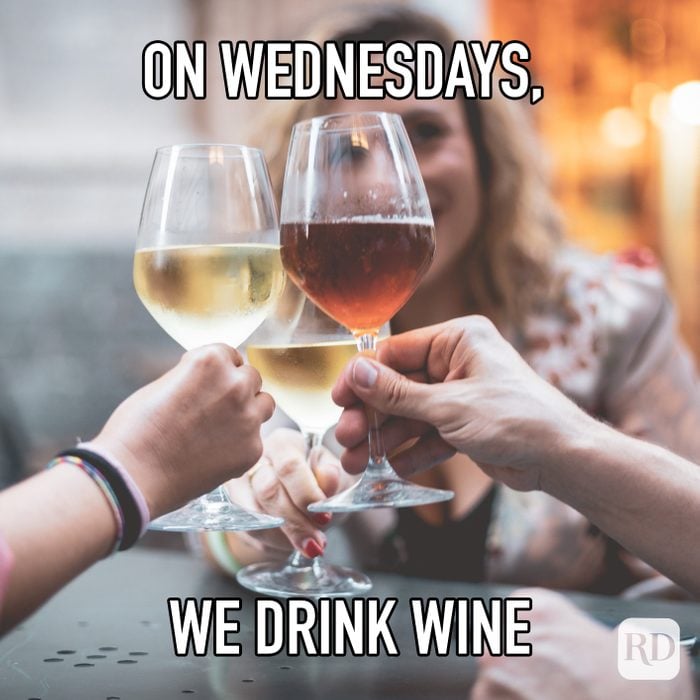 On Wednesdays We Drink Wine meme text