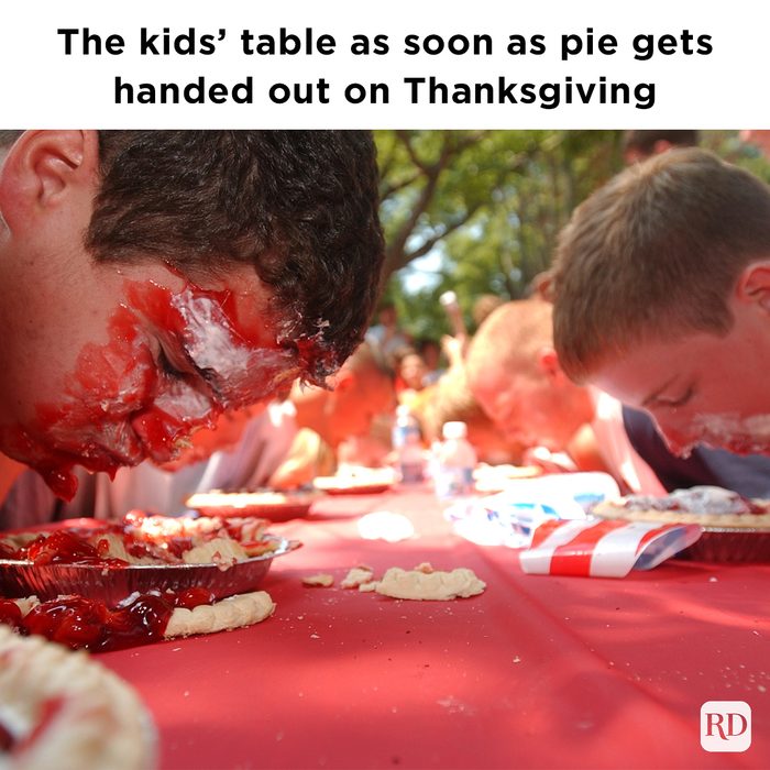 Pie Eating Contest On Thanksgiving Gettyimages 1316138823
