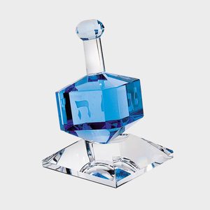 Cobalt Crystal Dreidel Art Glass Sculpture Ecomm Macys.com