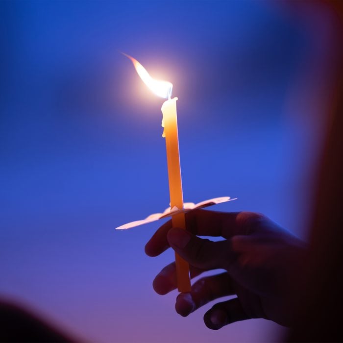 Light Candle Buring In Celebration And Spirit Meditation