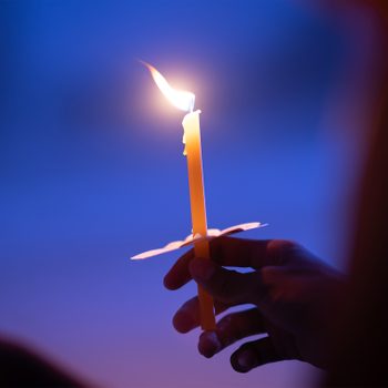 Light Candle Buring In Celebration And Spirit Meditation